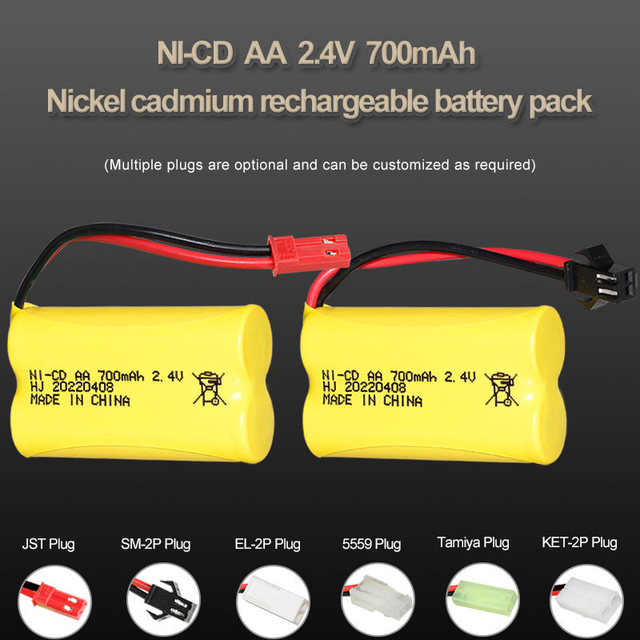 Fast Shipping 300-800mAh 400mAh 500mAh 600mAh 700mAh Battery 2.4V NICD AA Rechargeable Batteries NI-CD Batteries