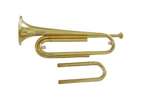 Precio correcto Focus Brand Professional Gold Lacquered Bugle Cuerpo de latón B-flat Tone Bugle OEM - Product Image 3