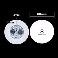Sous-verre LED personnalisé multicolore étanche, sous-verre lumineux pour boissons, autocollants lumineux pour bouteilles et tasses