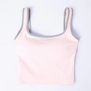 Débardeur de <span class=keywords><strong>sport</strong></span> pour <span class=keywords><strong>femme</strong></span>, tricoté, couleur unie, style décontracté, pour l'été, la course et la gym, personnalisable - Product Image 5