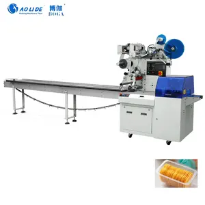 China manufacturer pillow flow tray fried potato chips crisps pringles snack wrapping sealing packaging equipment