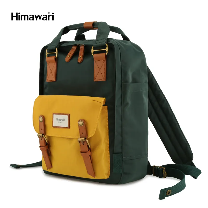 2020 Himawari ใหม่สี14นิ้วแล็ปท็อปกระเป๋าเป้สะพายหลังวินเทจกว้างเปิด