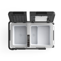 Réfrigérateur de voiture à double zone grande capacité 42L-57L avec compresseur, plage de température de -20°C à 10°C, contrôle par application pour utilisation en camion/camping-car