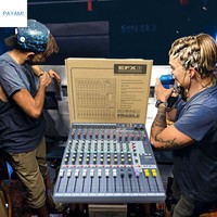 Console de mixage musicale haut de gamme 8/12/16 canaux avec 32 DSP, alimentation fantôme 48V, 2 AUX, égaliseur 3 bandes, balayage des fréquences moyennes, audio haute résolution