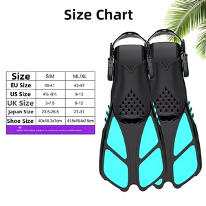 <span class=keywords><strong>Aletas</strong></span> de Buceo Ajustables al por Mayor, <span class=keywords><strong>Aletas</strong></span> de Snorkel de Talón Abierto con Pala Corta, <span class=keywords><strong>Aletas</strong></span> de Natación para Entrenamiento - Product Image 3