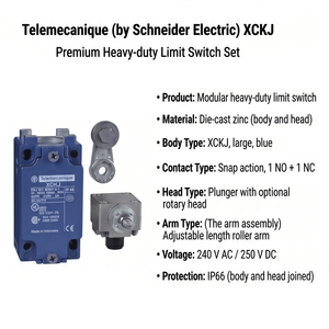 เซ็นเซอร์ลิมิตสวิตช์ สวิตช์นิรภัย XCKJ10513 IP65 หัวหมุน 10A 240VAC ของแท้ 100% จากผู้จัดจำหน่ายที่ได้รับอนุญาต - Product Image 6