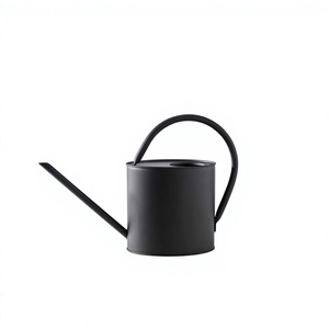Feuille de fer arrosoir noir poudre enduit Pots d'eau maison jardin décoratif métal arrosage canne pichet Style français - Product Image 1