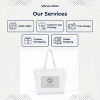 Sac fourre-tout réutilisable en toile de coton recyclé avec fermeture éclair, longues poignées, écologique, idéal pour les cadeaux