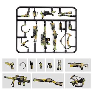 Accesorios de Mini Figuras de Armas del Ejército de Camuflaje de la Segunda Guerra Mundial - Arco Táctico, Rifle de Francotirador, <span class=keywords><strong>Granada</strong></span>, Plástico ABS, Juguete de Ensamblaje DIY - Product Image 4