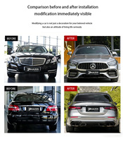 Nuevo Kit de Carrocería Completo para Clase E W212 2014-2016, Actualización a W213 E63 AMG 2021-2023, Parachoques Delantero/Trasero, Rejilla, Faldones Laterales, Capó