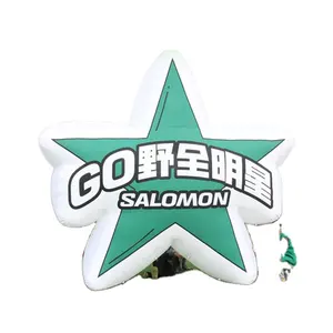 Balon bintang raksasa luar ruangan balon bintang tiup untuk dekorasi olahraga dengan Logo