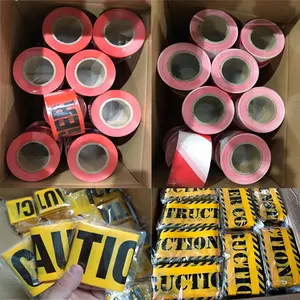 Mandai pita peringatan kuning Premium 3 inci x 1000 kaki, pita peringatan hitam tebal kuning terang kuning untuk area berbahaya