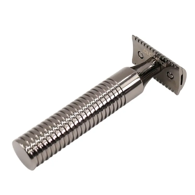 Quality Razors YAQI Barber Shaving Razor Gun Metal Color Brass Handle Safety Razor For Men