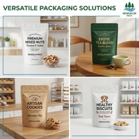 Pochette à soufflet latéral en Mylar imprimée sur mesure avec valve unidirectionnelle et fermeture éclair pour épices entières, avec options d'impression OEM