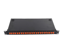 Boîtier de terminaison fibre optique (FTTH) 24 ports en acier galvanisé, montable en rack, sans tiroir, 19 pouces, pour centre de données et télécommunications (ODF)