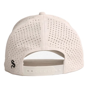 Gorra de golf y béisbol de lujo de 5 paneles, estructurada, con visera curva, impermeable, transpirable, de rizo, con bordado de puntada de cadena, de un solo botón. - Product Image 5