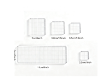 Ensemble de 5 blocs de tamponnage carrés en acrylique transparent avec lignes quadrillées pour le tamponnage DIY pour la création de cartes