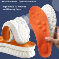 1 paire de semelles intérieures en mousse à mémoire de forme 4D, souples, pour fasciite plantaire, soutien de la voûte plantaire, inserts orthopédiques avec absorption des chocs pour le sport