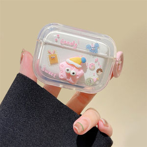 Galletas tridimensionales de carcasa blanda para AirPods Pro1/2/3, bonitos auriculares inalámbricos simples para auriculares Bluetooth, accesorios - Product Image 5