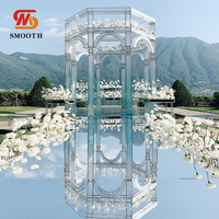 SMOOTH Party-Dekoration Tanzfläche Hochzeitsbühnen-Dekoration Verspiegelter Laufsteg Hochzeitsgangläufer Silberner Spiegelteppich