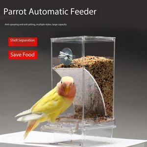 Comederos automáticos <span class=keywords><strong>para</strong></span> <span class=keywords><strong>pájaros</strong></span> <span class=keywords><strong>de</strong></span> plástico <span class=keywords><strong>para</strong></span> periquitos pequeños y medianos, contenedor <span class=keywords><strong>de</strong></span> alimentos <span class=keywords><strong>de</strong></span> semillas acrílicas y jaula <span class=keywords><strong>para</strong></span> <span class=keywords><strong>bebederos</strong></span>, accesorios, artículos tipo cuenco - Product Image 3