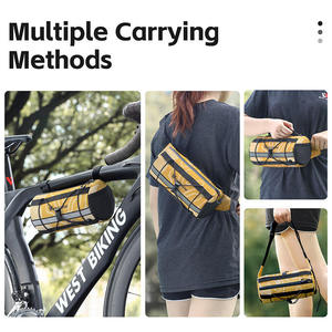 Sac de guidon réfléchissant grande capacité 2L WEST BIKING, sac de voyage étanche pour VTT et vélo de route, sac de vélo portable - Product Image 3