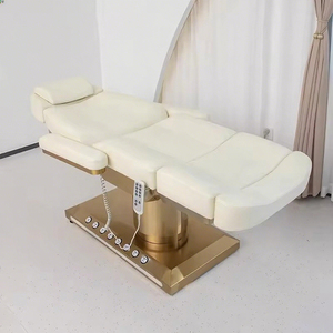 Table de massage électrique moderne pour spa et esthétique, avec revêtement en cuir synthétique, design portable, 3 moteurs - Product Image 4