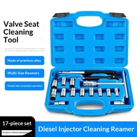 Kit de réparation de sièges de soupapes et d'injecteurs diesel automobile, outil de dégrossissage, 17 pièces, en boîte, pour usage en atelier