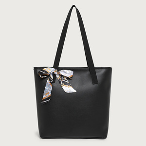 New Arrive Luxury Brand Designer Pu One-Shoulder <b>Tote</b> Bag <b>Zip</b> Large Capacity Scarf Decorated Trending Handbags for Tanjing - Product Image 4