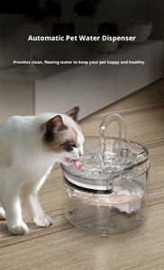 Nueva fuente de agua transparente <span class=keywords><strong>para</strong></span> mascotas, <span class=keywords><strong>bebedero</strong></span> automático con filtración circulante <span class=keywords><strong>para</strong></span> gatos y <span class=keywords><strong>perros</strong></span>, USB, silencioso, ligero, 550g, con enchufe. - Product Image 5
