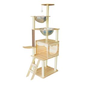 Marco de escalada para gatos <span class=keywords><strong>y</strong></span> árbol para gatos combinados en uno para rascar <span class=keywords><strong>y</strong></span> trepar, descanse <span class=keywords><strong>y</strong></span> juegue con estructura estable, juguete para mascotas - Product Image 2
