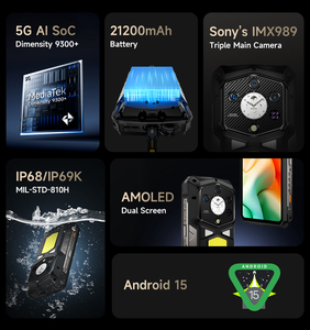 Ulefone Armor 29 Ultra 5G LTE Octa Core 6,67 pouces 120Hz Étanche NFC 16 Go de RAM 512 Go Android 15 Téléphone Robuste - Product Image 3