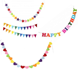 Vente directe d'usine multi couleurs feutre bannière pour la décoration de fête à la maison - Product Image 5