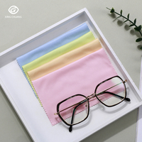 Chiffonnette de nettoyage pour lunettes en microfibre douce avec logo personnalisé, emballage en sac OPP, vente en gros, pour lunettes et verres