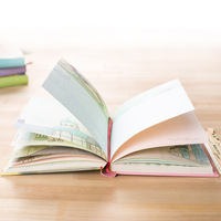 Carnet de notes en pu, belle page, logo personnalisé, livre d'illustration, carnet de notes créatif coréen à couverture rigide, papeterie pour étudiants