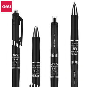 Stylo gel Deli S10 0,5 mm encre noire, stylo de bureau à bouton-poussoir - Product Image 2