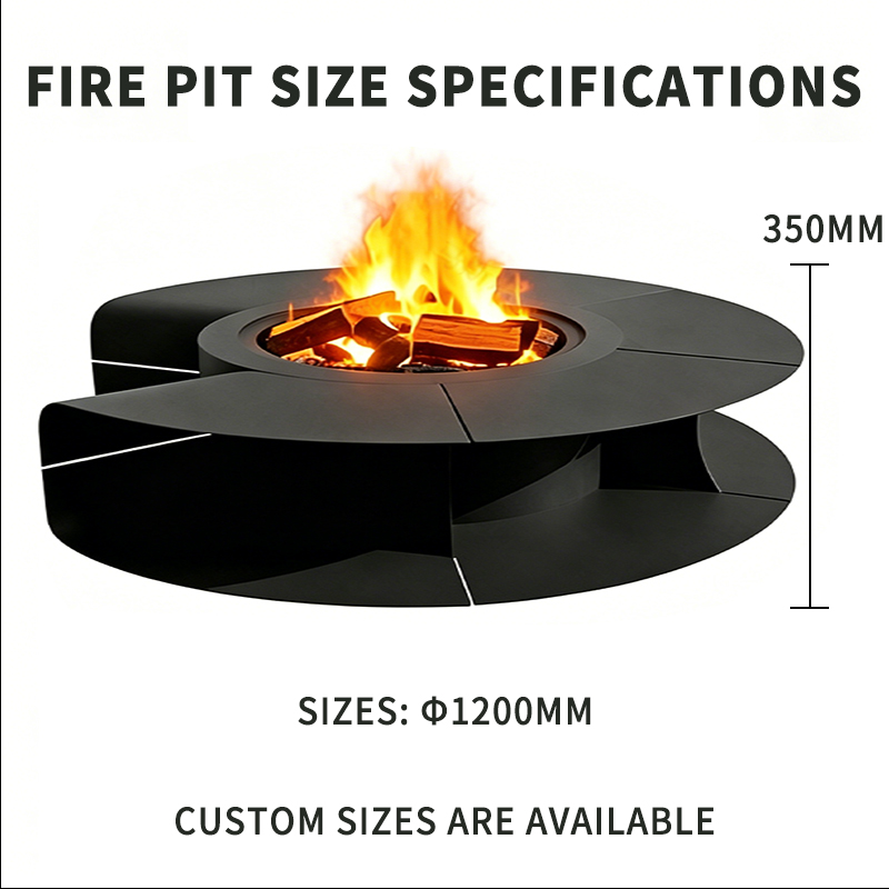 1200mm wood-burning model (All Stainless Steel)