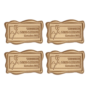 Pegatinas de cera rectangulares de lujo, pegatinas de sello de cera autoadhesivas, pegatinas de sello de cera de boda personalizadas en relieve con logotipo - Product Image 1
