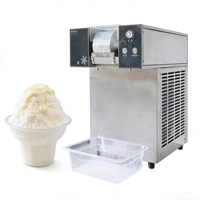 Nouvelle machine à glace en flocons Bingsu avec forme de flocons de neige, machine à crème glacée en acier inoxydable, pour desserts et cafés