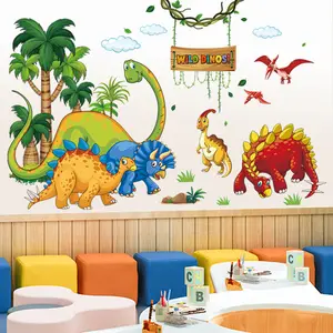 Pegatinas de dinosaurio de animal para niños, decoración de pared de guardería, nuevo diseño