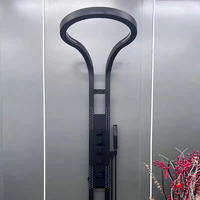 2025 Promotion TikTok Ensemble de Douche Murale Multifonction Noire en Laiton et Cuivre avec Tête de Douche Cascade et Pluie et Panneau de Jets