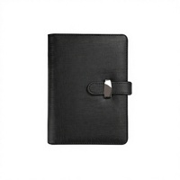 Cubierta de Cuaderno de Cuero con 6 Anillas, Tapa Dura, Recargable, para Promoción