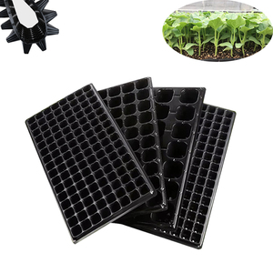 Seed Starter <b>Trays</b> Nursery Seedling <b>Trays</b> <b>Large</b> 50 Cells Reusable Custom Size Black PET Breathable - Product Image 1