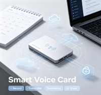 Enregistreur vocal numérique portable avec IA, carte d'enregistrement IA, transcription de la parole en texte, résumé IA, NFC