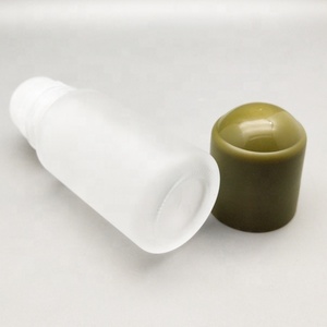 Rỗng 50ml Frosted/rõ ràng kính cuộn trên khử mùi chai với nhựa con lăn bóng và cap - Product Image 4