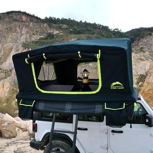 Tente de toit à coque dure pliable compacte <span class=keywords><strong>Voyager</strong></span> Pro pour SUV tout-terrain Camping voyage par voie terrestre 4x4 aventure étanche RTT - Product Image 2