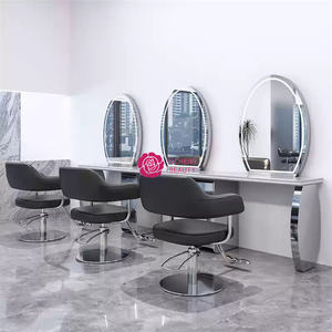 Yicheng Beauty, venta al por mayor, mesa de espejo de teñido permanente y peluquería de acero inoxidable para peluquerías en alta calidad - Product Image 5