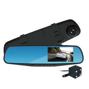 ADAS Dash Cam FHD 1080P กล้อง Dual เลนส์รถ DVRs กระจกมองหลัง