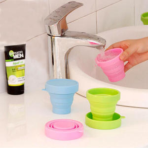 Wholesale Portable Silicone Foldable <strong>Travel</strong> Cup Retractable Lid Outdoor Camping Picnic Style Business Trip Mouthwash Cup - Product Image 4