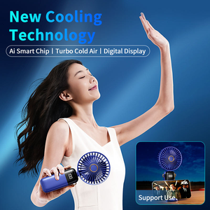 Mini Ventilador Portátil con Lámpara, Batería Recargable por USB, Ventilador de Escritorio para Uso en Exteriores y Autocaravanas, Mini Ventilador Plegable USB con Batería - Product Image 3